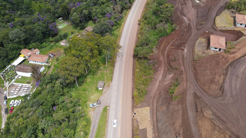 Imagem aérea da área