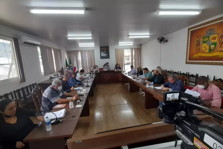 Plenário da Câmara de Mariana, durante reunião ordinária