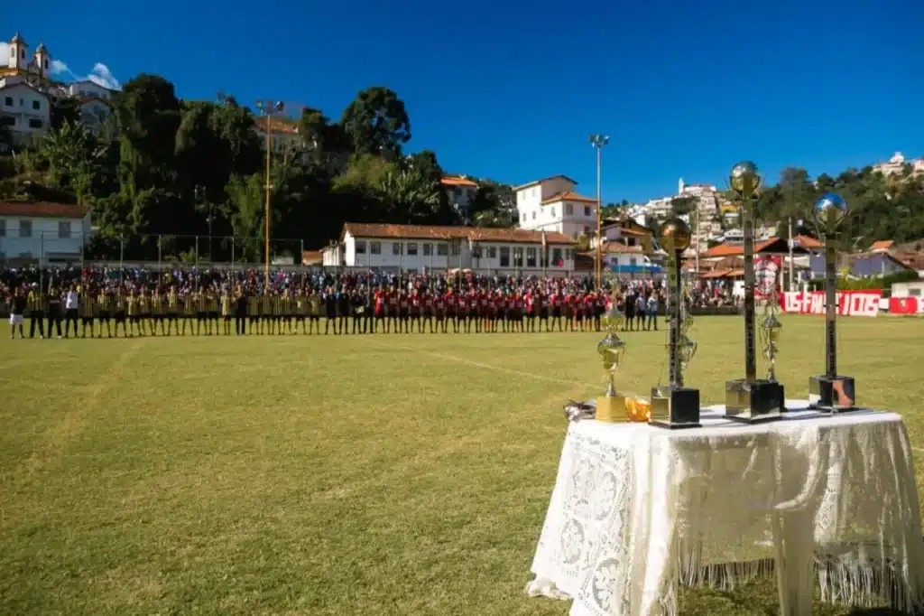 Cerimônia de premiação do Campeonato Amador de Ouro Preto, em 2022