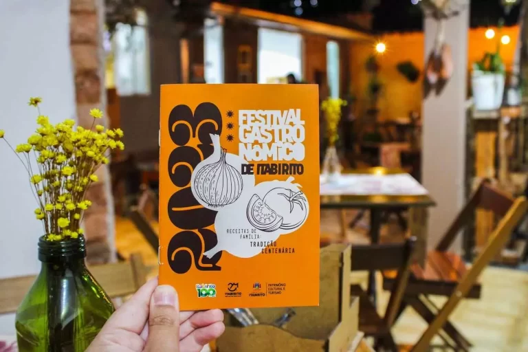 Livreto de divulgação do Festival Gastronômico de Itabirito, edição 2023