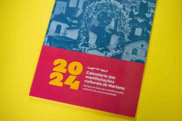 Calendário impresso desenvolvido pela Moscou Design